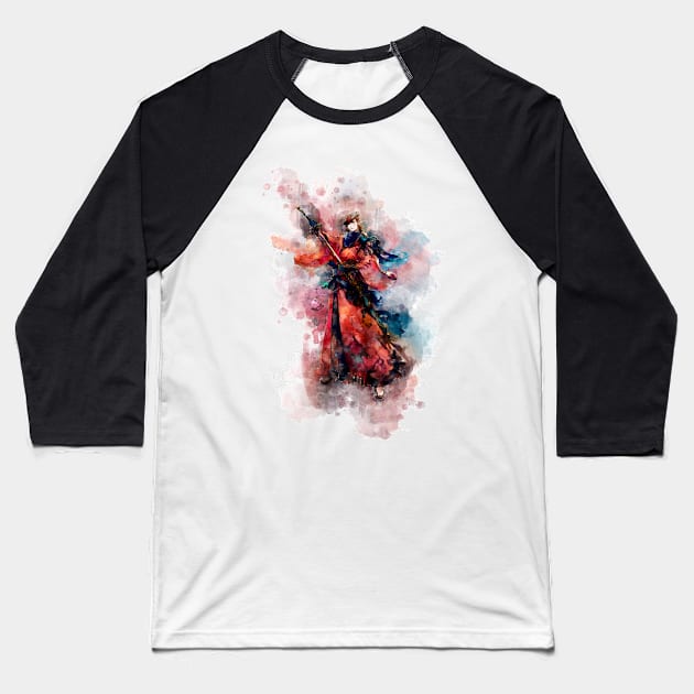 Samurai - Final Fantasy Baseball T-Shirt by Stylizing4You